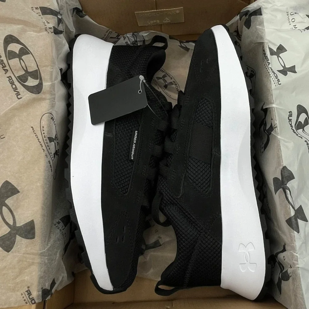 Under Armour Youth Boys GS Street Mirage‎ Sneakers Size 3.5Y Black White Suede